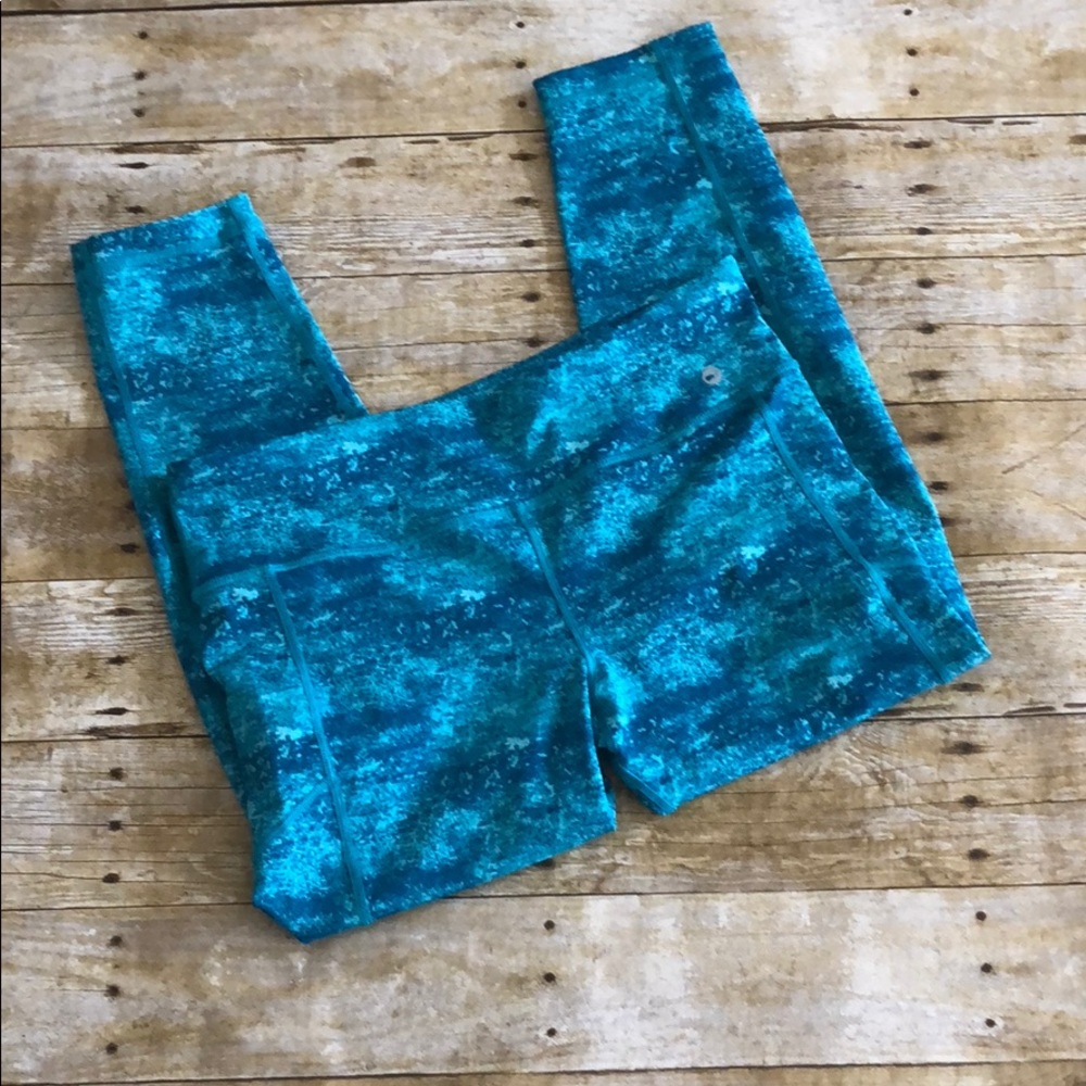 Vineyard Vines Teal Blue Patterned Leggings